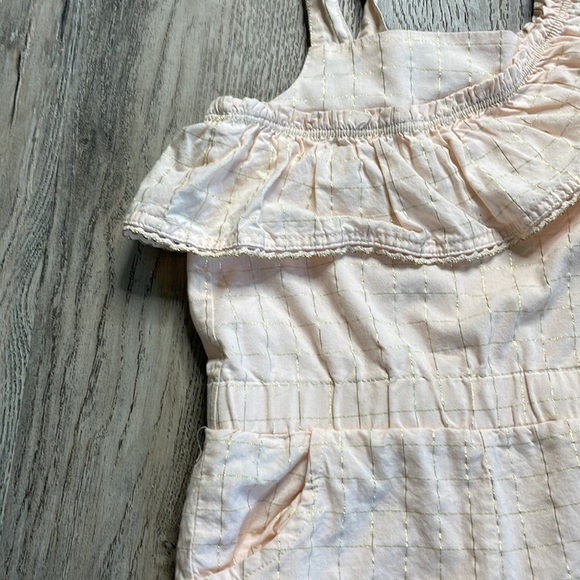 Catherine Malandrino Mini Asymmetrical Gold and Pink One Piece, size 2T - Picture 4 of 6